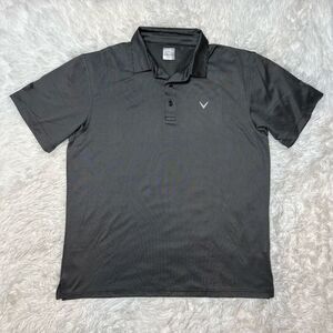 Callaway Polo Shirt Mens Size XL Opti-Dri Golf Gray Short Sleeve Stretchy Tshirt